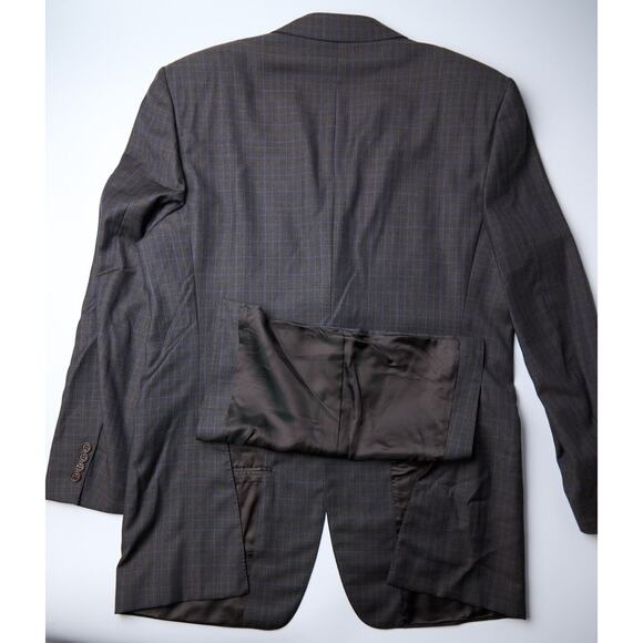 Canali Blazer Men's 44L US Plaid 100% Virgin Wool Sport Coat Designer 54L EU - Picture 8 of 11